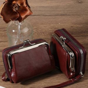 Women Wallets Short Pu Leather Purses Zipper & Hasp Purse Multifunctional Large Capacity Money Bag For Women Coin Card Holders Lightweight Fashion Modern Business ZipperCredit Card Business Casual Teachers' Day Teacher Gifts For Anniversary For Birthday Gift For Lady For Female White-Collar Workers Wristlet Wallet Burgundy