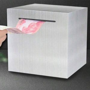 1pc Stainless Steel Money Bank, Only Input But Not Output, For Students To Manage Money, Shockproof Metal Savings Box For Kids, Birthday Gift Silver