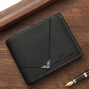 New Style Men's Wallet & Card Holder With Money Clip, Id Photo Frame And Multiple Card Slots, Fashion Casual Money Clip For Youth Male, Ultrathin Soft PU Leather Wallet Card Organizer Men's Business Casual Pu Leather Short Wallet Black