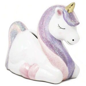 Ceramic Unicorn Piggy Bank Gifts For Girls White