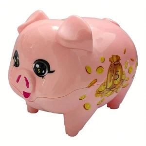 Piggy Bank Cute Money Saving Box Perfect For Coins & Cash Storage Ideal Home Decor Gifts,Birthday Gift Christmas Gift Multicolor