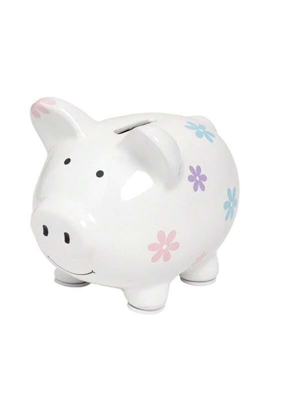 Mini Piggy Bank, Ceramic Money Bank, Ideal  Keepsake, Gift Mini Floral Piggy Bank